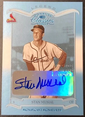 STAN MUSIAL 2003 Classics Significant Signatures Auto Autographed Cardinals /25 - Image 1 of 2