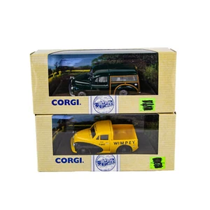 Corgi Morris 1000 Pick Up Truck & Minor Traveller 1:50 Scale Diecast Car 2P Lot - Picture 1 of 6