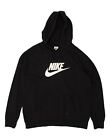 Nike Mens Graphic Hoodie Jumper Xl Black Cotton Bg57