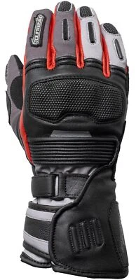 Tourmaster Super-Tour WP Mens Motorcycle Adventure Gloves Dark Gray/Red - Image 1 of 2