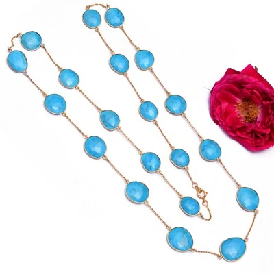 925 Серебряный бирюзовый ободок соединитель цепи, бирюзовый позолоченный ободок цепочка - Изображение 1 из 4