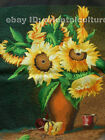 Chinese imitation su machine embroidery art:vase sunflower still life 38cmx48cm