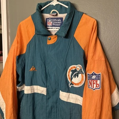 Chaqueta/Rompevientos Retro Vintage Años 90 NFL Miami Dolphins Apex One ¡Raro! L/XL Foto 1 de 4