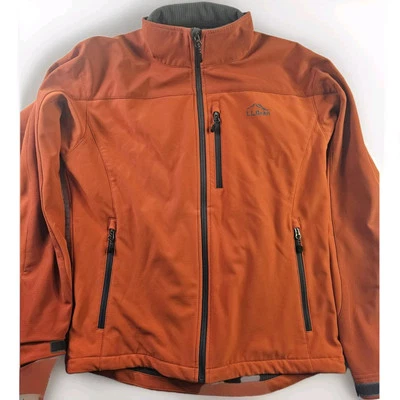 LL Bean Fleece Lined Insulated Bomber Jacket Orange Men’s Medium Pathfinder  - Image 1 of 4