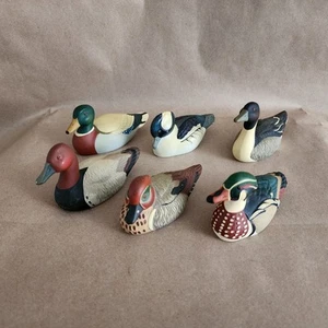 Vintage Avon Collector Duck Series Set of 6 Miniature Ducks 1983-1984 Hand Paint - Picture 1 of 22