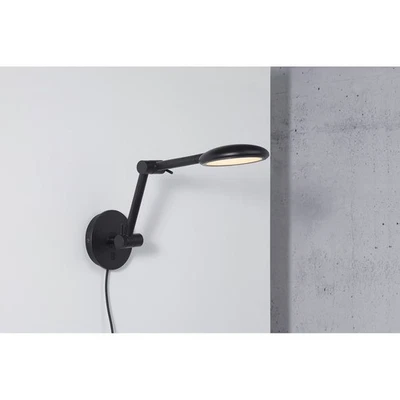 Nordlux LED Wandleuchte Bend Schwarz 5W 410lm warmweiß Schalter + Touch-Dimmer - Bild 1 von 4