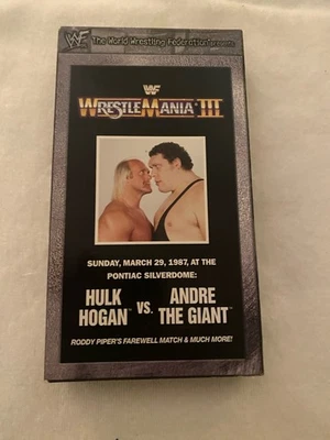 WWF WrestleMania 3 III (VHS, 1987/1998) Hogan vs. Andre • Titan Sports (Nice!) - Image 1 of 4