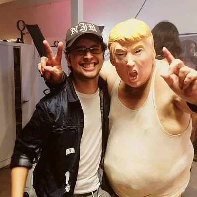 Maschera inquietante Donald J Trump Halloween horror spaventoso presidente realistico grandemente brutto - Immagine 1 di 4