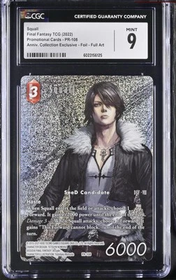Squall Foil Full Art PR-108 An. Coll. Dissidia Final Fantasy CGC Mint 9 Pop 1 - Image 1 of 3