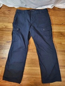 Duluth Trading Co. Pants Women's 16x31 Navy Flex Fire Hose Relaxed Curvesetter - Picture 1 of 6