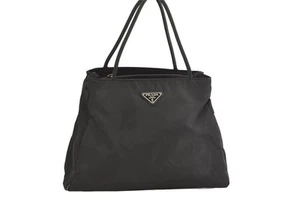 Auténtico Bolso de Mano PRADA Vintage Nylon Negro 7836M - Imagen 1 de 10