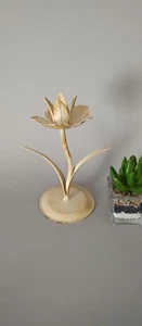 Iris Metall Kerzenhalter 6 cm Stil Antik Exelente Zustand Farbe Beige  - Bild 1 von 8