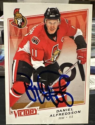 Daniel Alfredsson Signed 2008-09 Upper Deck Victory Card #58 Senators - Image 1 of 2