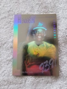 RICKEY HENDERSON SILVER STAR HOLOGRAM WITH SILVER STAR TICKET