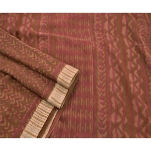 Sanskriti Vintage Sarees Pure Georgette Silk Embroidered Fabric Premium Sari - Picture 1 of 7