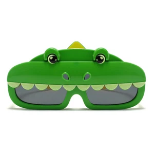 Kids Dinosaur Sunglasses Soft Silicone Cartoon Flip-up Sun Protection Gift - Picture 1 of 30