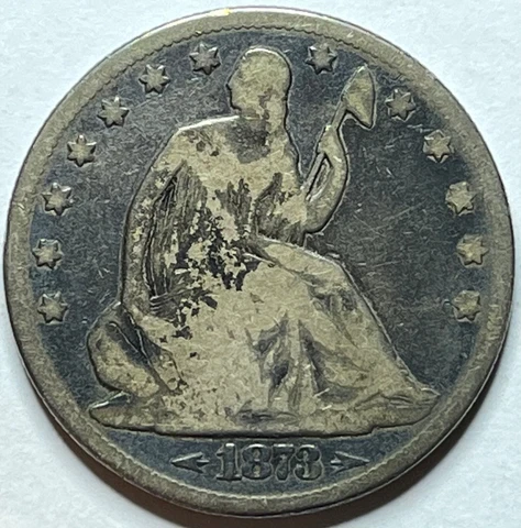 1873-P With Arrows Seated Liberty Half Dollar - Better Date Philadelphia 50C Cover