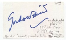 Gordon Pinsent Signed 3x5 Index Card Autographed Signature Voice Actor Babar