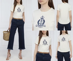 Lauren Ralph Lauren Hailly Top Blouse Shirt T-shirt in Offwhite New XS - Picture 1 of 20