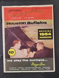 Houston Buffs 1954 Scorecard - Picture 1 of 5