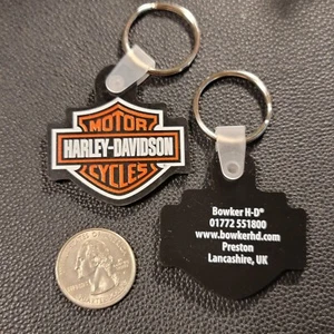 BOWKER HARLEY DAVIDSON ~ UNITED KINGDOM ~ International HD Bar & Shield Keychain - Picture 1 of 1