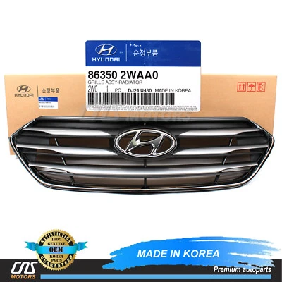 ✅GENUINE✅ Radiator Grille W/O Camera for 17-18 Hyundai Santa Fe Sport 863502WAA0 - Image 1 of 4