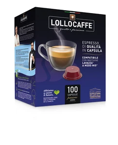 1000 CAPSULE LOLLO CAFFE MISCELA NERA COMPATIBILE CON A MODO MIO - Imagen 1 de 6