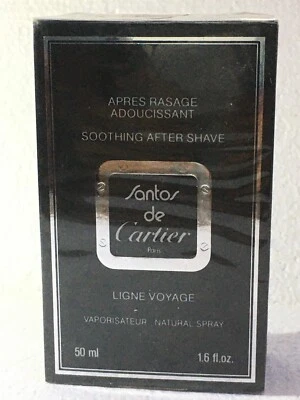 Santos de Cartier Ligne Voyage 50 ml Calmante Después del Afeitado Hombres Nuevo en Caja Sellada Foto 1 de 4