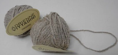 2 madejas Adrienne Vittadini Deidre hilo cinta gruesa #129 bronceado descontinuado Foto 1 de 2