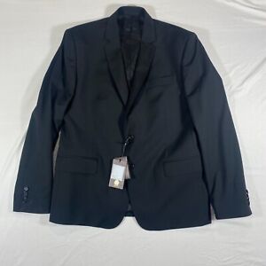 Roberto Cavalli Men's Black Completo Slim Fit Jacket Size 56 Sport Coat DC99