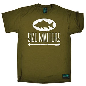 Size Matters T-SHIRT Fishing Carp Bait Fisherman Angler Funny Gift Birthday - Picture 1 of 7