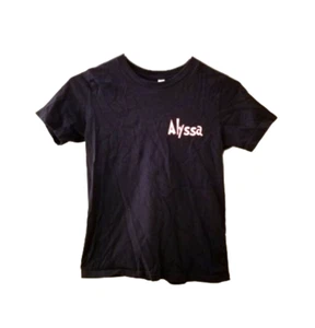 Girls Black T Shirt Sz Large Personalized Name Alyssa Mom's Favorite Cotton Tee - Picture 1 of 7