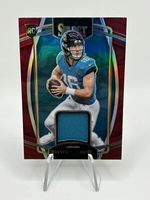 2021 Trevor Lawrence Select Football Red Prizm Rookie RC Patch RSW-TLR Jags - Image 1 of 2