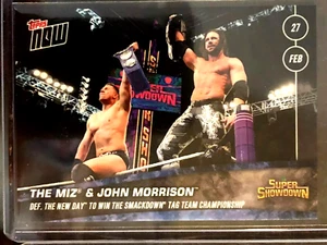 THE MIZ / JOHN MORRISON 2020 TOPPS NOW WWE #8 SUPER SHOWDOWN SSP - Picture 1 of 2