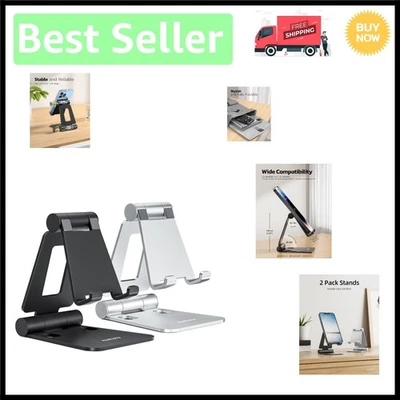 Soporte plegable portátil para teléfono celular - Base ajustable para todos los teléfonos inteligentes Foto 1 de 4