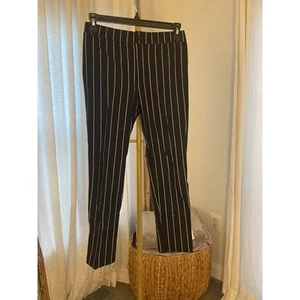 Girls B/W Striped Dress Pants Size L White Fawn - Picture 1 of 5