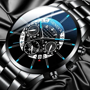 Luxury Men's Watch Business Stainless Steel Sports Analog Quartz Wristwatch Gift - Picture 1 of 8