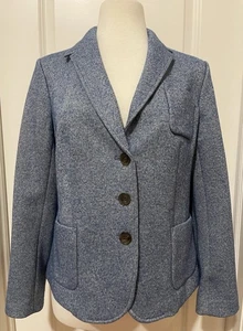 Talbots Petites Blue Wool Blend Blazer/ Jacket Sz-12P~Beautiful~ - Picture 1 of 11