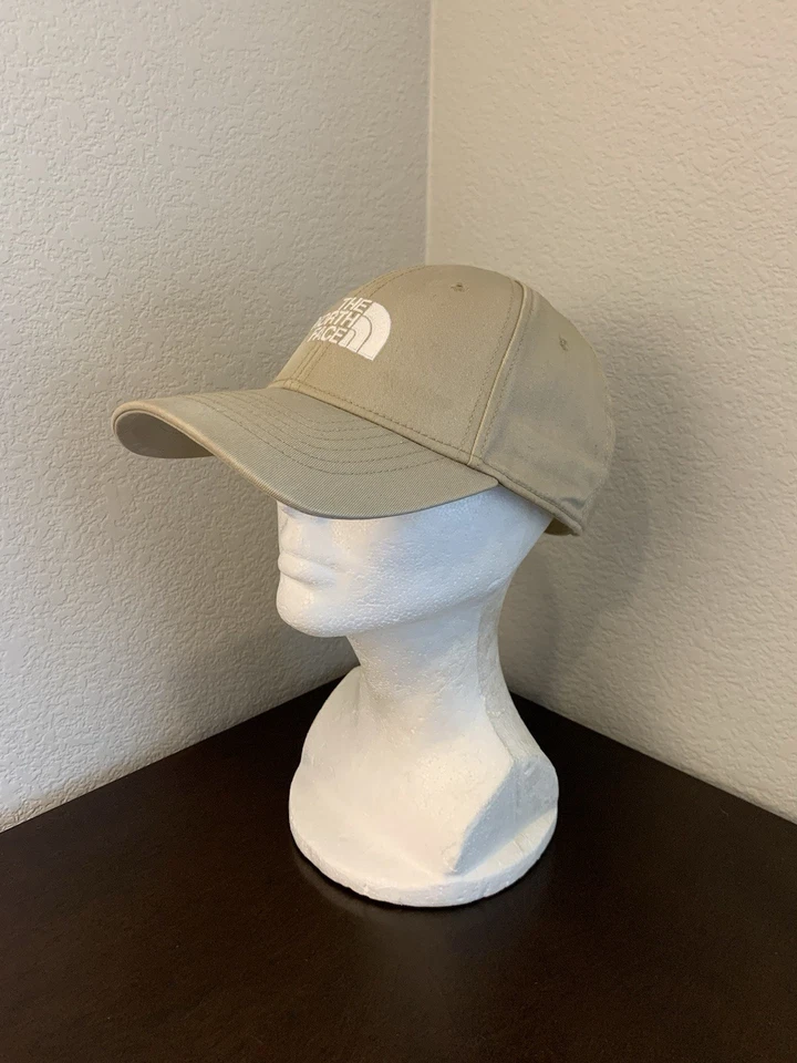 Boné de beisebol The North Face ajustável chapéu padrão TNF marrom acastanhado unissex em excelente estado usado - Imagem 1 de 4