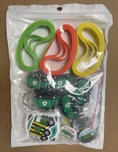 110 PIEZAS Camión de Basura Favores de Fiesta Tatuajes Pulseras Llaveros Pegatinas Insignias - Imagen 1 de 9