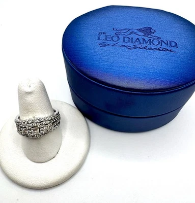 14K White Gold The Leo Natural Diamond Bridal Set Size 8.5 - Image 1 of 4