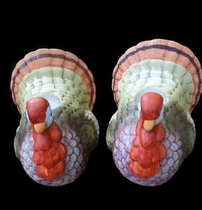 Vintage Paar Keramik Türkei Kerzenständer Klassisch Esszimmer Erntedank Deko - Bild 1 von 8