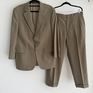 Brooks Brothers Suit Mens 40 Brown Tan Brooksease Wool Blazer Pants 2PC USA made - Picture 1 of 23