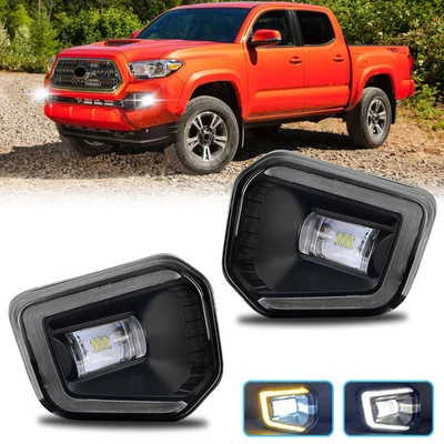 Fog Lights LED Front Bumper Lamps For 2016-2023 Toyota Tacoma SR SR5 with DRL — 第 1/4 张图片