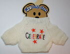 Celebrate Theme Plush Teddy Bear Knit Sweater Outfit fits 11-13 inch New