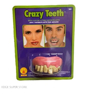 Dientes Locos Halloween Cuello Rojo Monstruo Piedras Preciosas Diamante Diente Disfraz Accesorio - Imagen 1 de 2