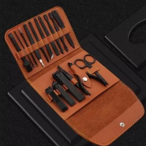 16 Piece Manicure Set with PU Leather Case Personal Care Tool Gift for Men/Women - Picture 1 of 10