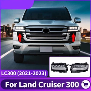Headlights For Toyota Land Cruiser LC300 2021-23 LED DRL Turn Signal Front Lamps - Bild 1 von 9