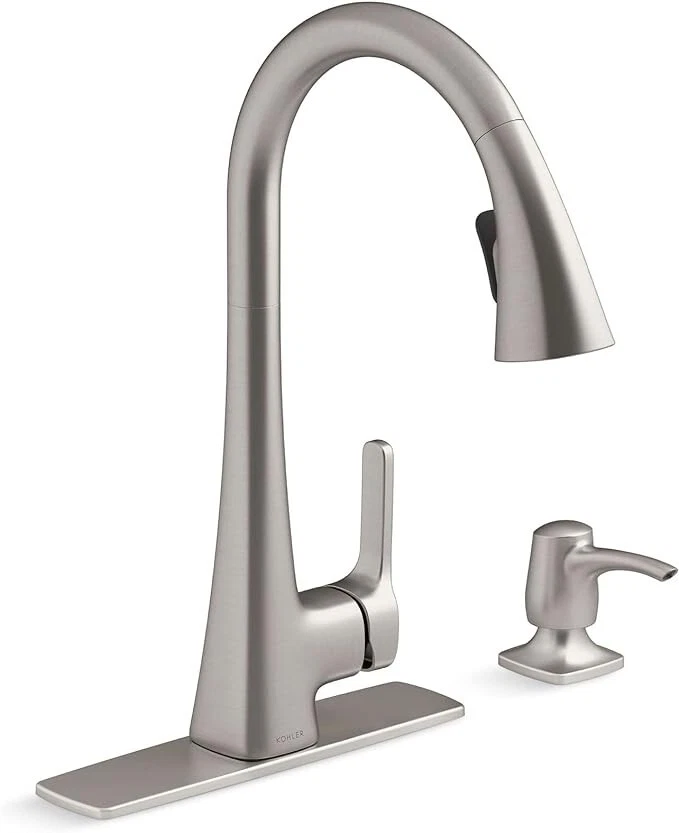 Kohler Maxton Touchless Pull-Down Kitchen Faucet w/Soap Vibrant Stainless Finish - Image 1 of 1