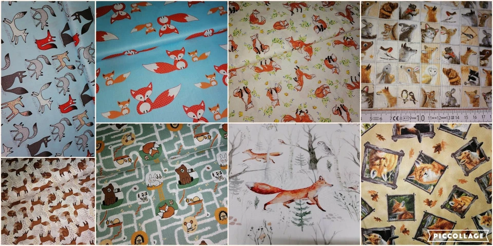 Stoffe mit Füchsen Baumwolle Jersey Canvas Sweat Öko Tex Standart 100 Fuchs Fox - Bild 1 von 1
